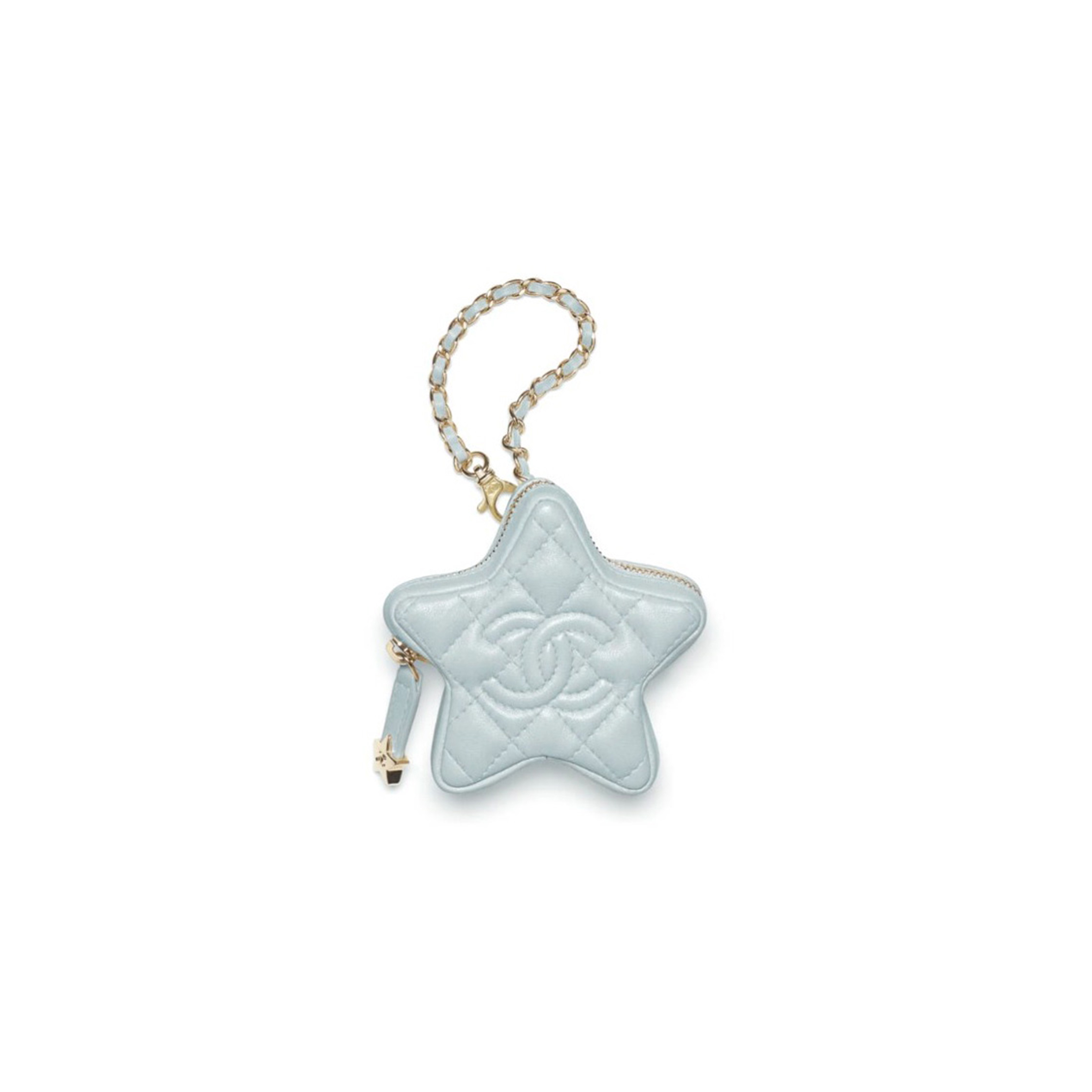 CHANEL STAR CHARM LIGHT LAMBSKIN GOLD HARDWARE (8*7*3cm)